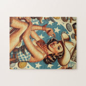 Puzzle Mignonne fille Vintage (Horizontal)