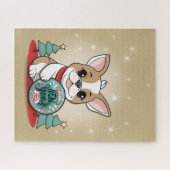 Puzzle Mignonne French Bulldog Drôle Bonne année (Horizontal)