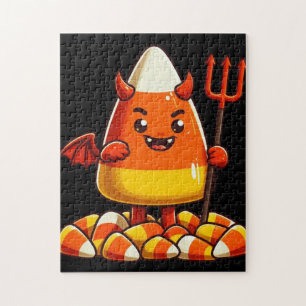 Puzzle Mignonne Halloween monstre de maïs bonbon