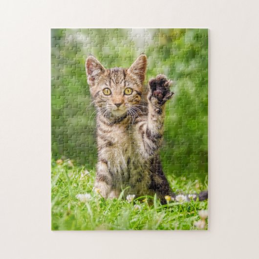 Puzzle Mignonne Maneki Neko Chat Kitten Drôle Pose De Bec (Vertical)