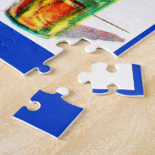 Puzzle mignonne petite fille peinture sur le mur (Côté)