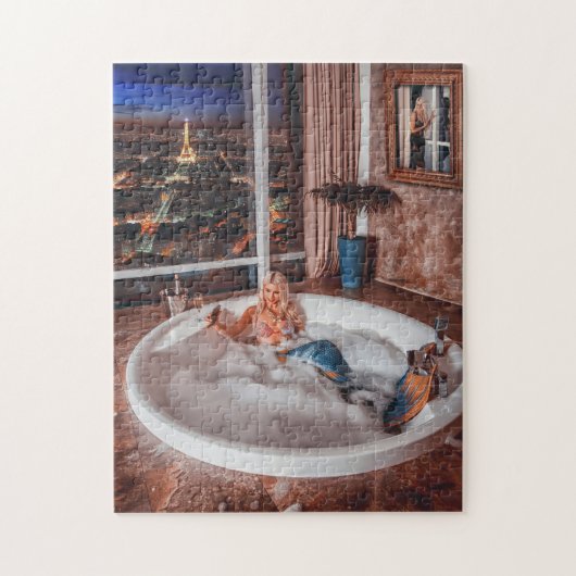 Puzzle Mignonne sirène dans un bain chaud (Vertical)