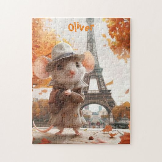 Puzzle Mignonne souris à Paris Sunny Day (Vertical)
