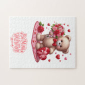 Puzzle Mignonne Valentine's Day Teddy Bear (Horizontal)