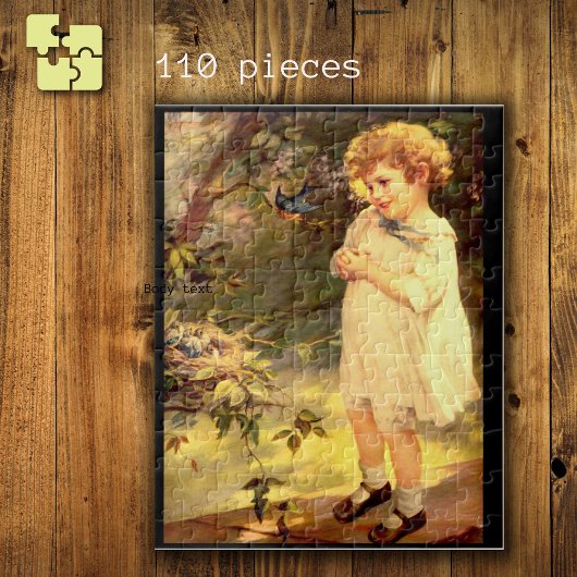 Puzzle Mignonne victorienne avec oiseaux