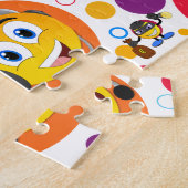 Puzzle Mignons Emojis amusants et cercles colorés (Côté)