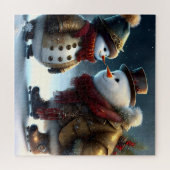 Puzzle Mignons neigeurs de Noël (Horizontal)