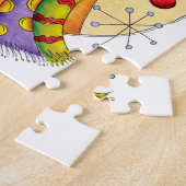 Puzzle Mignons rennes de Noël portant des écharpes avec d (Côté)