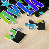Puzzle "MIKAYLA" Prénom, Fun "JOYEUX ANNIVERSAIRE" (Côté)