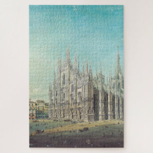 Puzzle Milan Piazza del Duomo années 1850 par Carlo Bosso