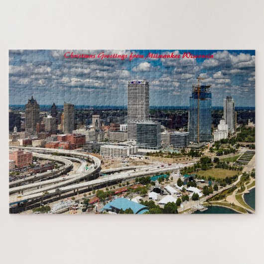 Puzzle Milwaukee Wisconsin.Joyeux Noël (Horizontal)