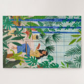 Puzzle Mince bleu serre plante lecture (Horizontal)