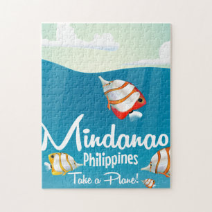 Puzzle Mindanao, affiche de voyage des philippines