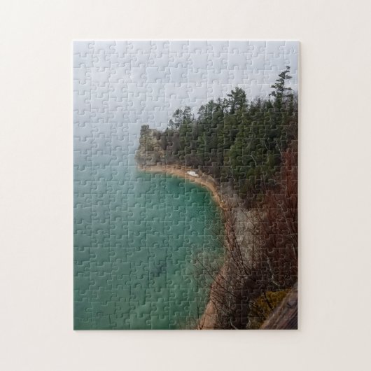 Puzzle Miners Castle Pictured Rocks Munising Michigan (Vertical)