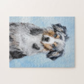 Puzzle Miniature American Shepherd Painting - Dog Art (Horizontal)