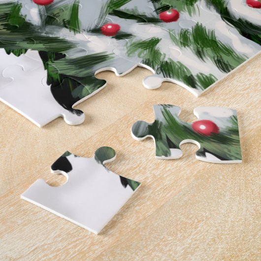 Puzzle Miniature Pinscher Chien Noël (Côté)