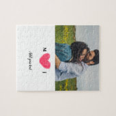 Puzzle minimal add yd name monogram invit (Horizontal)