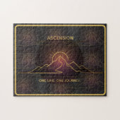 Puzzle Minimal One-Stroke Mountain Ridge | Sunrise Line (Horizontal)