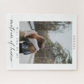 Puzzle Minimal Serez-vous mon chef d'honneur Photo Chic (Horizontal)