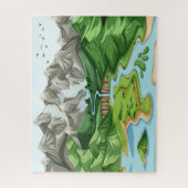 Puzzle minimaliste nature | Cadeau pour famille (Vertical)