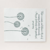 Puzzle Minmalist ment blanc dandelion motivation citation (Horizontal)
