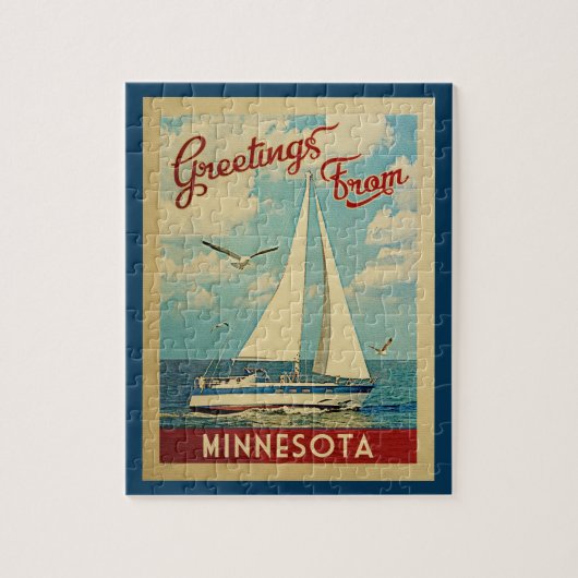 Puzzle Minnesota Vintage voyage (Vertical)