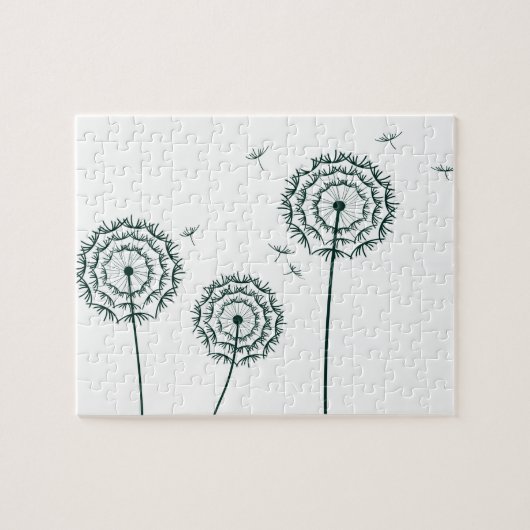 Puzzle Mint Blue dandelion in spring (Horizontal)