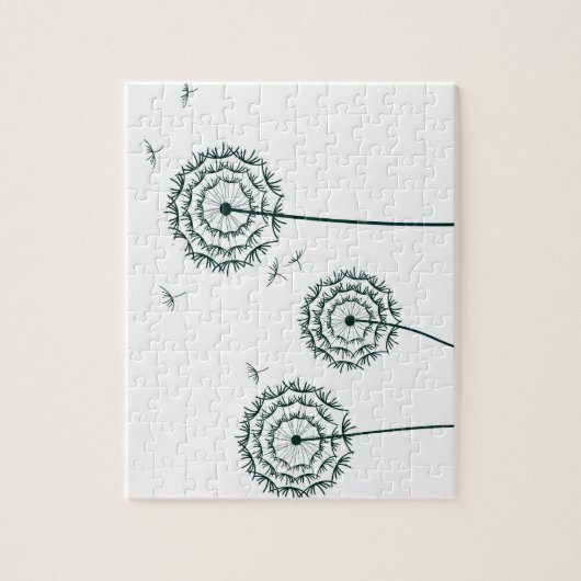 Puzzle Mint Blue dandelion in spring (Vertical)