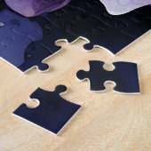 Puzzle Minuit Jardin Violet Hydrangea Aquarelle (Côté)