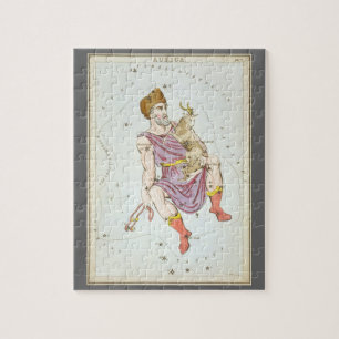 Puzzle Miroir d'Urania, Carte céleste d'astronomie vintag