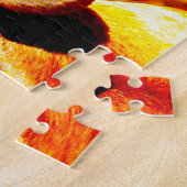 Puzzle Miroiter le plan rapproché rougeoyant de visage de (Côté)