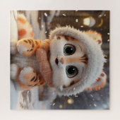 Puzzle Misha - Un léopard des neiges moelleux (Horizontal)
