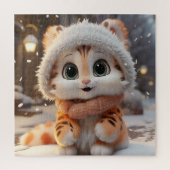 Puzzle Misha - Un léopard des neiges moelleux (Vertical)
