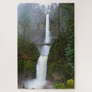 Puzzle Mist & Fog of Multnomah Falls, Oregon - 20x30 pouc