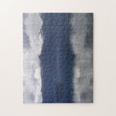 Puzzle Misty Alaskan Sea dans les tons bleu (Vertical)