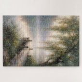 Puzzle Misty Lake Dock with Willow Tree (Horizontal)