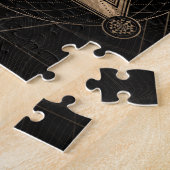 Puzzle Mite majestueuse dans la géométrie sacrée - noir (Côté)