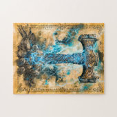Puzzle Mjölnir Marteau de Thor avec Éclair (Horizontal)