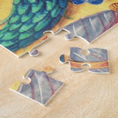 Puzzle Mme 134 a illuminé la lettre "P" décorée du flowe (Côté)