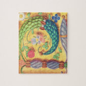 Puzzle Mme 134 a illuminé la lettre "P" décorée du flowe (Vertical)