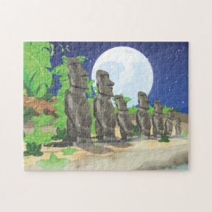Puzzle Moai de l'île de Pâques