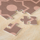 Puzzle Mocha Mousse Mocha moderne Dusty rose forme géomét (Côté)
