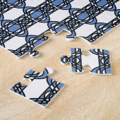 Puzzle Mod Retro Blue Abstrait Scarab Motif (Côté)