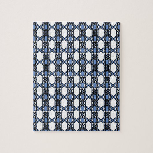 Puzzle Mod Retro Blue Abstrait Scarab Motif (Vertical)