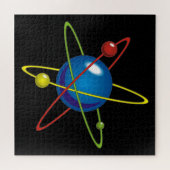 Puzzle Modèle coloré de l'Atom (Horizontal)