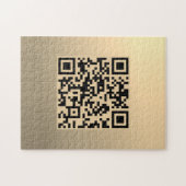Puzzle Modèle de code QR immédiatement modifiable | Or Fa (Horizontal)