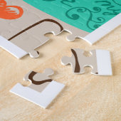 Puzzle Modèle de doodle de citations d'amour (Côté)