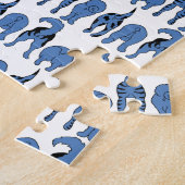 Puzzle Modèle de fesses de chien bleu (Côté)