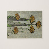 Puzzle Modèle de fleur de marguerite de jardin floral rét (Horizontal)