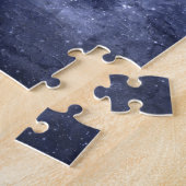 Puzzle modèle de mandala en or blanc confetti (Côté)